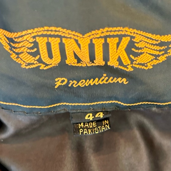 Leather Eagle Embossed Moto Style USA Vest 44 Goth Patriotic Bikecore Vintage - Picture 11 of 12